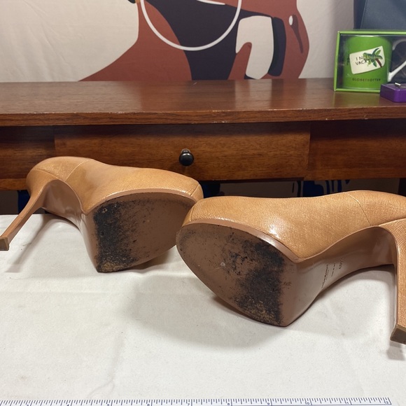 🌟🌟 YSL 9 1/2M WOMEN'S ROSE PATENT LEATHER TRIBTOO 80 PLATFORM PUMP SIZE 40 1/2 - Picture 12 of 12